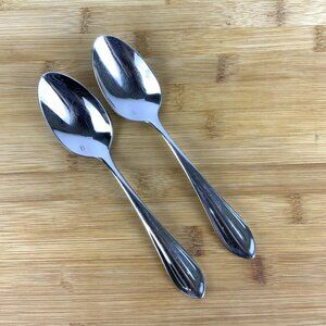 Pottery Barn Fortessa 18/10 Stainless Steel Oval Soup Spoons Set Of 2 Korea